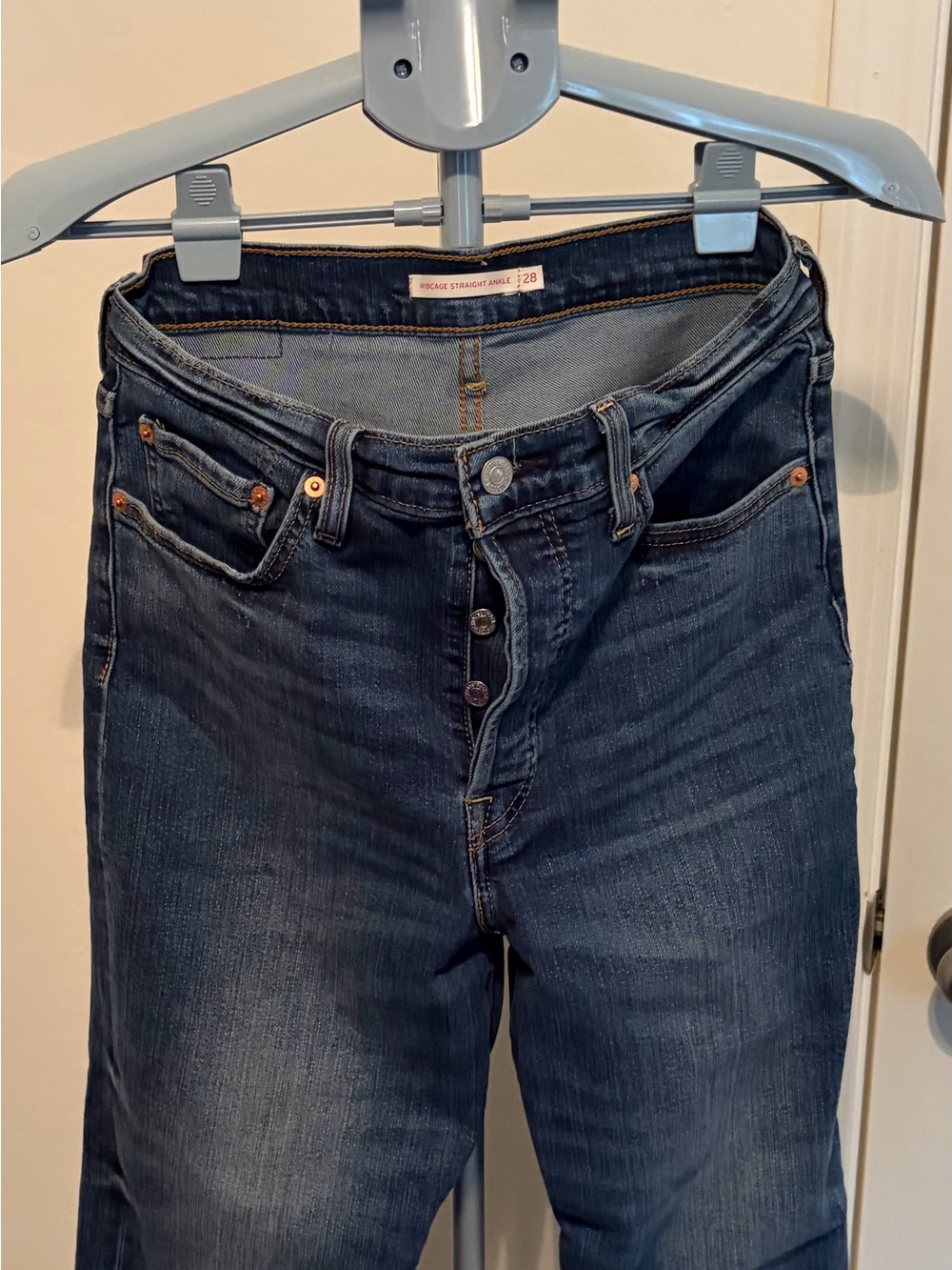 Levi’s Ribcage Straight Ankle Jeans W28 L27 Dial Up The Music - Picture 9 of 10